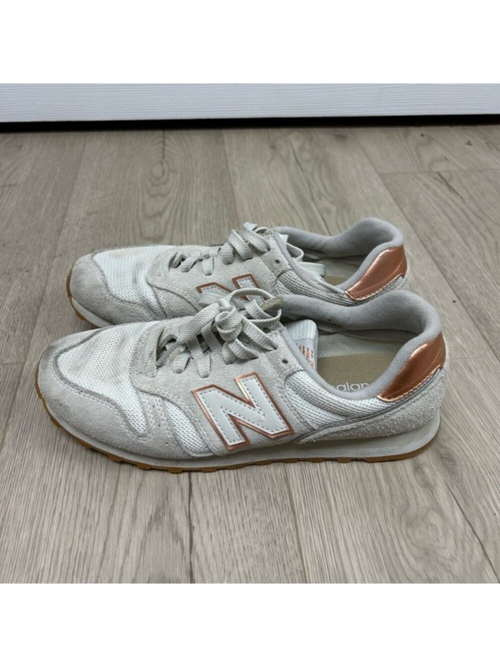 New Balance 373 Women’s Rose Gold & White Sneakers